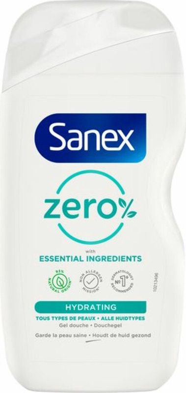 Sanex - Douchegel Zero% - Hydraterend - 3 x 400 ml - Voordeelverpakking