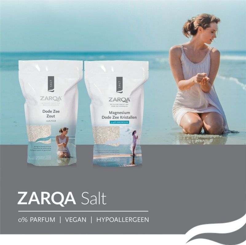 Zarqa - Magnesium Dode Zeekristallen - Badzout - 0% Parfum - Vegan