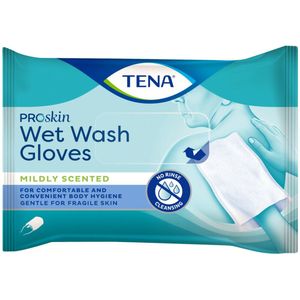 TENA - Wet Wash Glove - Vochtige Washandjes - 15 Stuks - Alcoholvrij