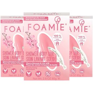 Foamie - Body Bar - Cherry Kiss - 3x - Hydraterende Zeep - pH-neutraal