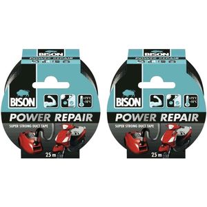 Bison - Tape Power Repair - Zwart - 25 meter