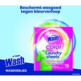 At Home - Wasdoekjes Gekleurde Was - 16 Stuks - Beschermt Tegen Verkleuring