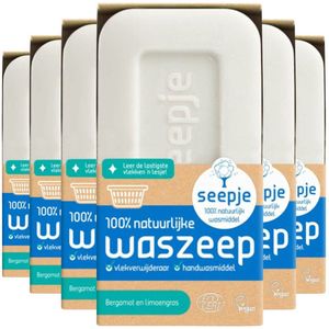Seepje - Waszeep Blok - 120 gram - Natuurlijke Vlekverwijderaar - Bergamot en Limoengras