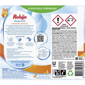 Robijn - Wasmiddeldoekjes - Stralend Wit - 5 x 16 stuks - Voordeelverpakking