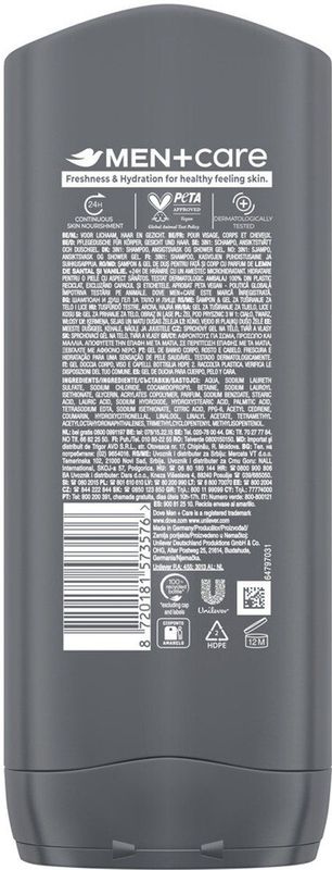 Dove - Men+ Care - Douchegel - 400 ml - Sandelhout en Vanille