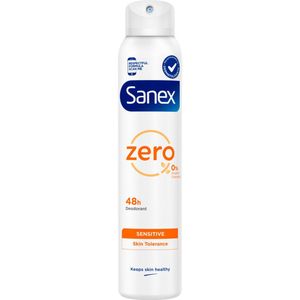 Sanex - Zero% Deodorant Spray - Gevoelige Huid - 0% Synthetische Anti-transpirant - 0% Alcohol