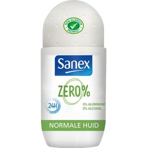 Sanex - Zero% - Deodorant Roller - 50 ml - Normale Huid