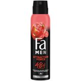 Fa - Men Deodorant Spray - Voordeelverpakking - 3 x 150 ml - Attraction Force
