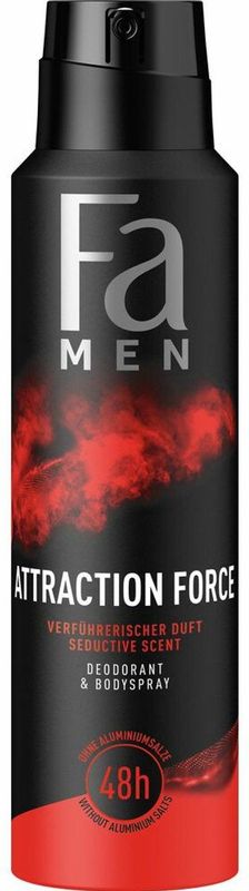 Fa - Men Deodorant Spray - Voordeelverpakking - 3 x 150 ml - Attraction Force