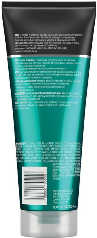 John Frieda - Volume Lift - Shampoo - 4 x 250 ml - Voordeelverpakking
