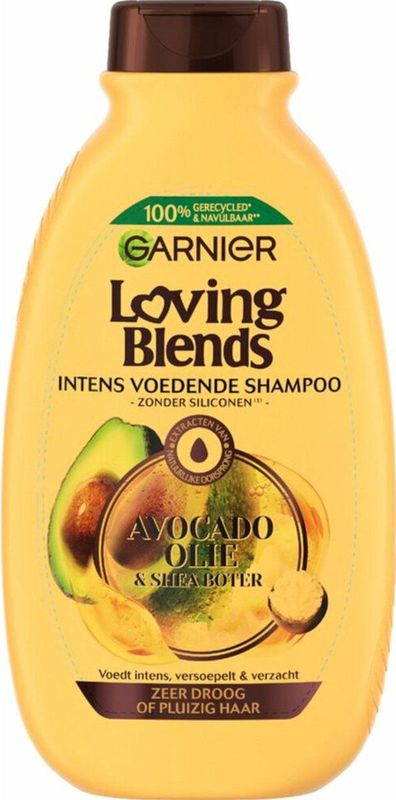 Garnier - Loving Blends - Shampoo - 3 x 300 ml - Avocado Olie en Shea Boter