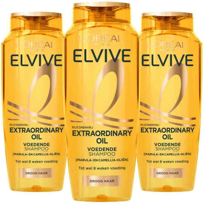 L'Oréal - Elvive Extraordinary Oil - Shampoo - 3 x 250 ml - Voordeelverpakking