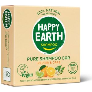 Happy Earth - Shampoo Bar - Repair & Care - 70 gr - 100% Natuurlijke Ingrediënten