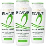 L'Oréal - Elvive Multivitamines - Shampoo - 3 x 250 ml - Voordeelverpakking