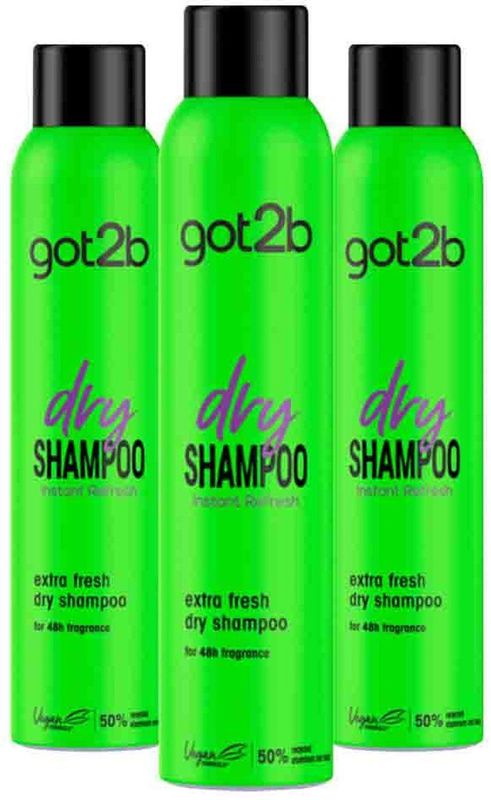 Got2b - Droogshampoo Fresh & Fabulous - 3 x 200 ml - Voordeelverpakking
