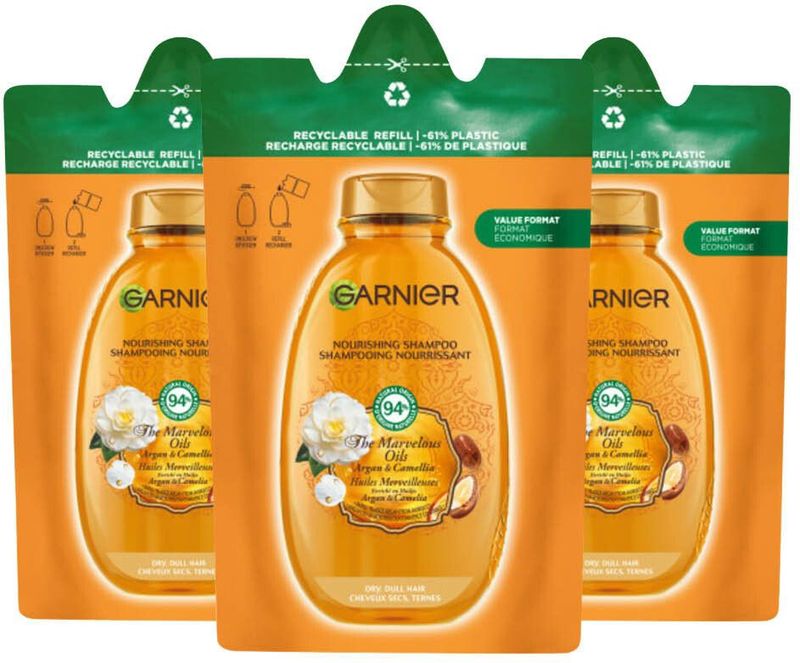Garnier Loving Blends - Argan- en Cameliaolie Shampoo - Refill 250 ml