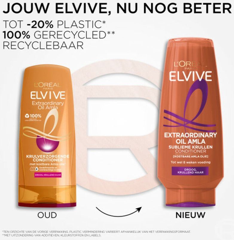 L'Oréal - Elvive Extraordinary Oil - Conditioner - 200 ml - Voor Droog Krullend Haar