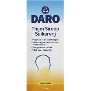 Daro - Thijmsiroop - Suikervrij - 200 ml