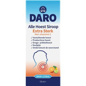 Daro - Alle Hoest Siroop Extra Sterk - Met Vitamine C - 150 ml
