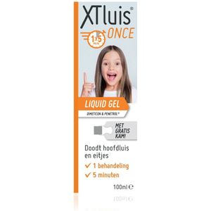 XT - Luis Once Liquid Gel - Medisch Hulpmiddel - 100 ml - Doodt Hoofdluis en Eitjes