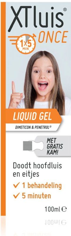 XT - Luis Once Liquid Gel - Medisch Hulpmiddel - 100 ml - Doodt Hoofdluis en Eitjes