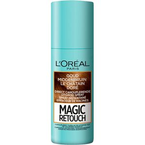L'Oréal - Magic Retouch - Uitgroeispray - Goud Middenbruin - 75 ml