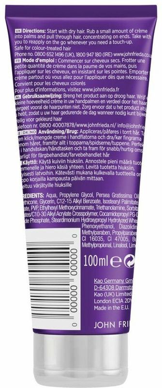 John Frieda - Frizz Ease Secret Agent - Crème - 100 ml - Voor Glad Haar