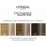 L'Oréal - Excellence Cool Crème - Permanente Haarkleuring - 8.11 - Ultra As Lichtblond - 2x
