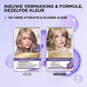 L'Oréal - Excellence Cool Crème - Permanente Haarkleuring - 8.11 - Ultra As Lichtblond - 2x