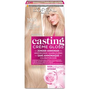L'Oréal - Casting Crème Gloss - Semi-Permanente Haarkleuring - 1010 Extra Licht Asblond - 2x