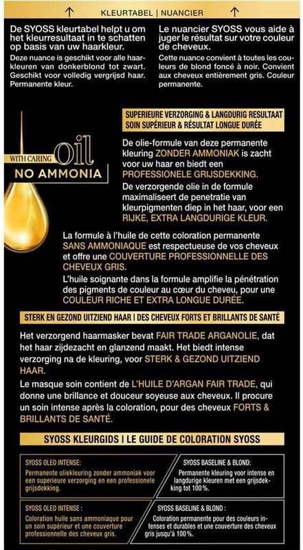 Syoss Oleo Intense - Haarverf - Bruinzwart - 2x