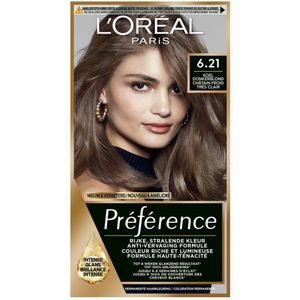 L'Oréal - Préférence 6.21 - Permanente Haarkleuring - Zeer Licht Koel Bruin - 3x