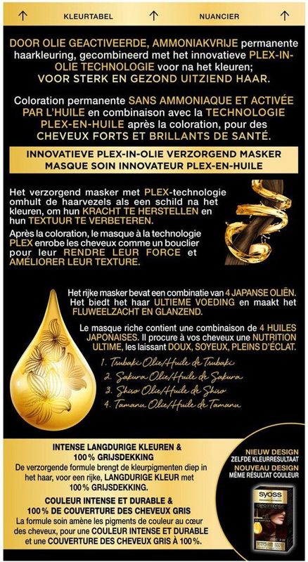 Syoss - Oleo Intense 3-22 - Haarverf - Midnight Bordeaux - 3x