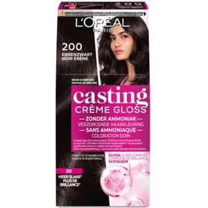 L'Oréal - Casting Crème Gloss - Semi-Permanente Haarkleuring - 200 Zeer Donkerbruin