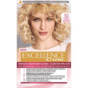L'Oréal - Excellence Crème - Permanente Crèmekleuring - 10 Extra Lichtblond - 2 x Voordeelverpakking
