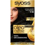 Syoss Oleo Intense - Haarverf - Intens Zwart - 2x