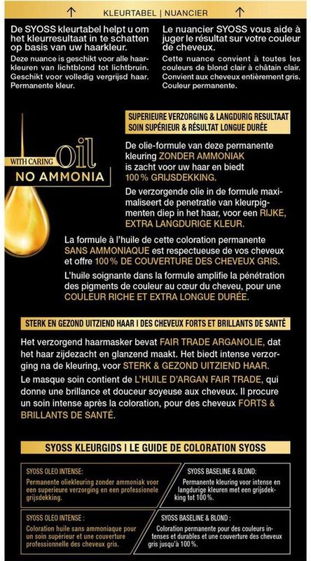 Syoss - Oleo Intense - Haarverf - Donkerblond - 2x
