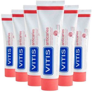 Vitis - Anticaries - Tandpasta - 6x 75 ml