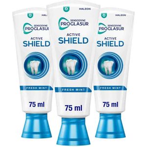 Sensodyne ProGlasur Active Shield - Tandpasta - 3x 75 ml - Fresh Mint