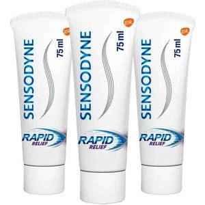 Sensodyne - Rapid Relief - Tandpasta - Mint - 3x 75 ml