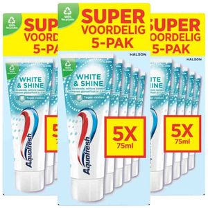 Aquafresh - White & Shine - Tandpasta - 5-pack - 3 x 75 ml