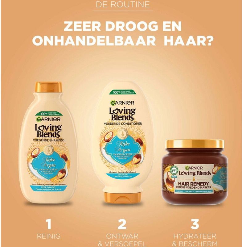 Garnier - Loving Blends Rijke Argan Haarmasker - 340 ml