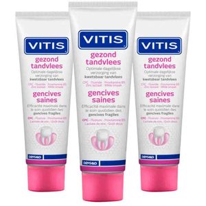 Vitis - Gezond Tandvlees - Tandpasta - 3x 75 ml