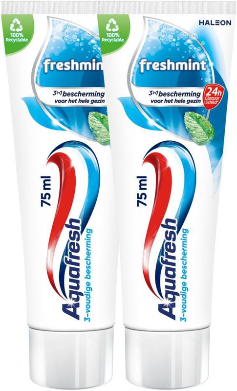 Aquafresh - Freshmint - Tandpasta - 3in1 - 6 x 75 ml