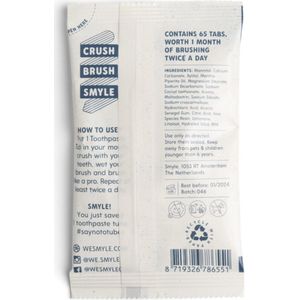 Smyle - Tandpasta Tabs - Navulling zonder Fluoride - 65 Stuks