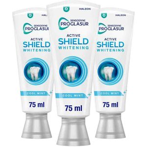 Sensodyne ProGlasur Active Shield Whitening - Tandpasta - 3x 75 ml