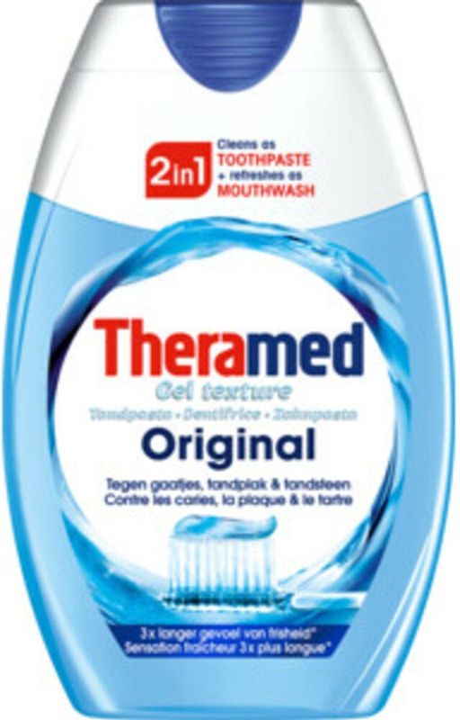 Theramed - 2 in 1 Original - Tandpasta - 6x 75 ml