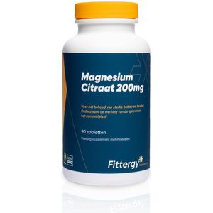 Fittergy - Supplements Magnesiumcitraat - 200 mg - 90 Tabletten