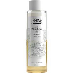 Therme - Foaming Bath Oil - Zen White Lotus - 400 ml - Badschuim