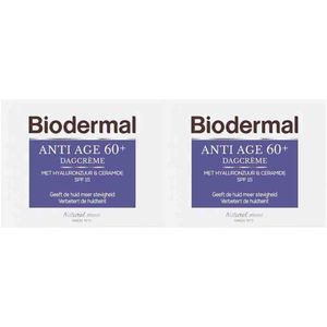 Biodermal - Dagcrème Anti-Age 60+ - Voordeelverpakking - 2 x 50 ml